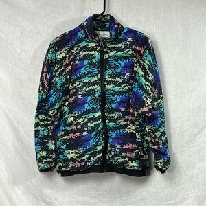 Vintage 90s Aviat Sportif Windbreaker Full Zip Womens Large Petite‎ Baggy Nylon